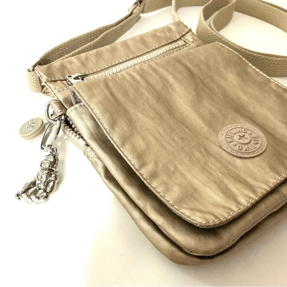 Kipling Eldorado Crossbody Organizer Bag Toasty Gold